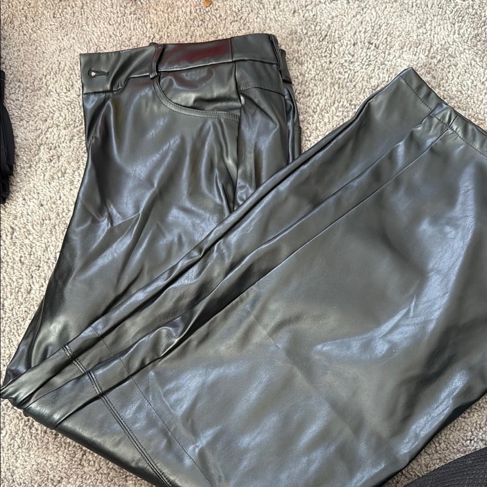 Men's Black Leather Pants